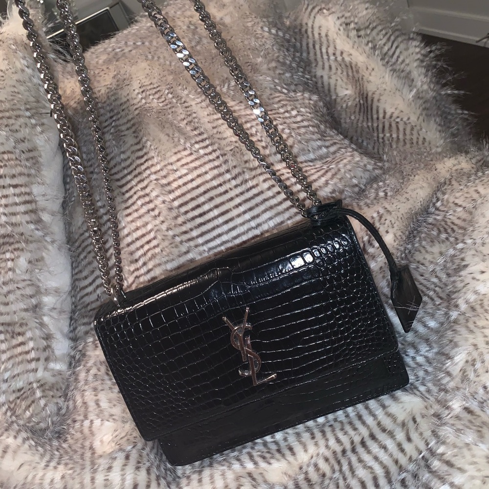 Authentic Saint Laurent crocodile bag